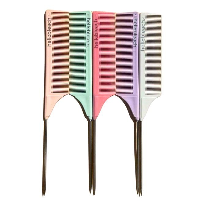 Tail Comb Stainless Steel Tips - Pastel Collection